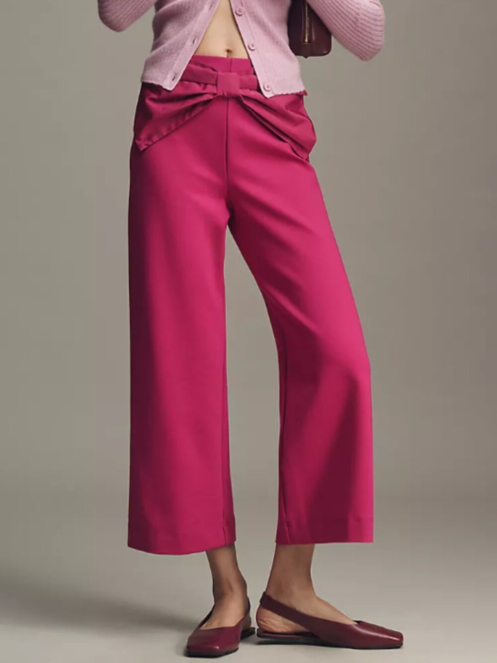 @merricksart Colette Crop Bow-Waist Pants by Maeve (Anthropologie)